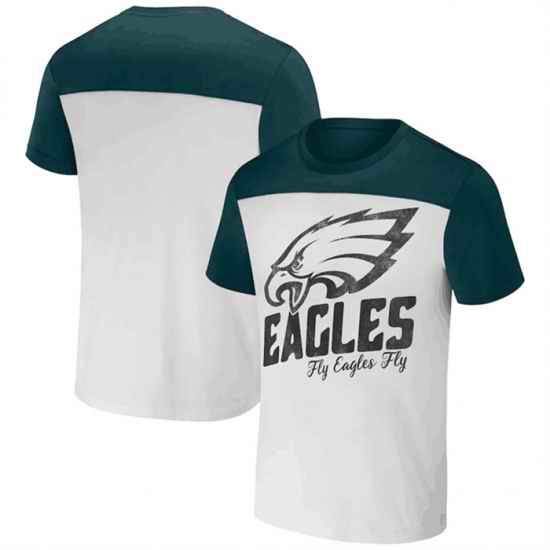 Men Philadelphia Eagles Cream Green X Darius Rucker Collection Colorblocked T Shirt